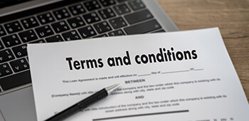Terms and Conditions with Bedford Man Van